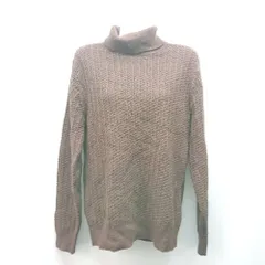 ◇ A day in the life UNITED ARROWS タートルネック ストライプ 厚手 長袖 ニット サイズF ブラウン レディース E  【1310130013498】