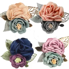 数量限定 ピンク ブローチ 袴 花 フォーマルアクセサリー 入学式 小さめ 2輪 ローズ コサージュ コサージュ フォーマル 花 ブローチ 卒業式 卒業式 記念日 コサージュ ママ [YUAWIN] コサージュ 卒園式 母の日