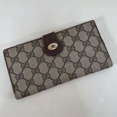 グッチ ラブリーハート 長財布 GGキャンバス Wホック ブラウン - メルカリ