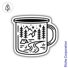 【新品】 スティッカーズ ノースウエスト プリントステッカー CAMPING MUG SCENE 0345-LSTK シール