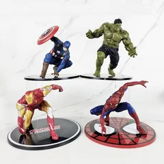 アベンジャーズ PVCフィギュアセット 4体（アイアンスパイダー/キャプテンアメリカ/ハルク/アイアンマン）袋装