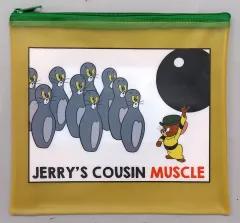 【中古】バッグ トム＆ジェリー(マッスル) フラットポーチ 「Happyくじ トムとジェリー TOM and JERRY FUNNY ART! 4」 D賞