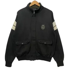 Pierre Cardin スウェットジャケット ブルゾン 比翼 刺繍 墨黒 M ピエールカルダン Sweat Blouson チャコール 古着のサムネイル