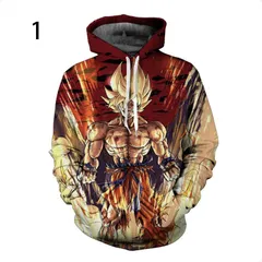 ドラゴンボール サイヤ人 アニメキャラ 3Dプリント フード付きパーカー