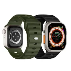 【在庫処分】watch シリコンベルト 通気 watch 耐衝撃 Apple 防汗 防水 Apple メンズ iWatch スポーツバンド Series アップルウォッチバンド Ultra 8 42mm 7 SE 44mm 6 45mm 5 4 49mm 3