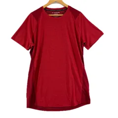 極美品 UNDER ARMOUR アンダーアーマー ブランドロゴ 春夏 SS 半袖Tシャツ ポリエステル 615 レッド メンズ 3XL【古着】【中古】【送料無料】