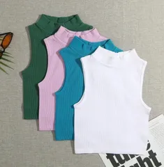 ✨SALE ✨レッスンウェア トップス リブタートルネック ショート丈 ダンスウェア