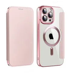 iPhoneケース iPhone16 16Pro 16ProMax 16Plus magsafe 手帳型 Pro Max プロ マックス スマホ 携帯 アイフォン アイホン カバー 耐衝撃 おしゃれ 韓国 カメラ保護 ピンク359