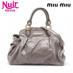 【超希少❗️】miumiu ハンドバッグ レザーハンドバッグ 2wayグレー 2025年最新】MIU MIU ハンドバッグの人気アイテム - メルカリ