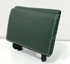 s25t-0845a【中古】 【未使用】BARCOS バルコス シュリングレザーミニウォレット 財布　二つ折り財布 ミニ財布