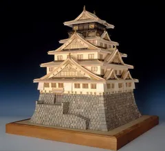 新品 ★【木工用アロンアルファ＋カッター＋紙やすり付き】 ウッディジョー 木製建築模型 1/150 大阪城 [佐川急便]