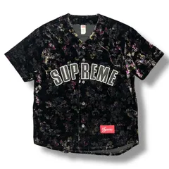 ウェア Supreme Floral Velour Baseball Jersey.L Supreme 