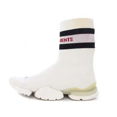 ヴェトモン ベトモン VETEMENTS reebok socks sneeker ソックススニーカー ハイカット ライン ロゴ US7.5 25.5cm 白 ホワイト CN3308 /KH ☆AA★のサムネイル