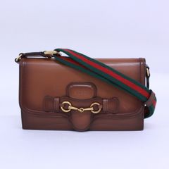 【GUCCI グッチ】 ホースビット コンバーチブル ウォレット ショルダーバッグ 財布 ブラウン ゴールド金具 382275・2149