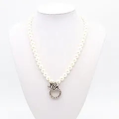 箱付き 未使用品 プッカバッカ パール 真珠 シルバー バラモチーフ レディース ネックレス KRH 2000000 NSK