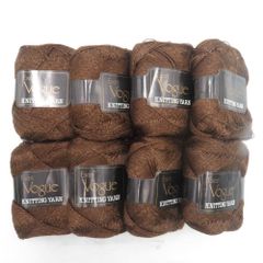 毛糸 エクトリー ヴォーグライトレーヨン Y31005  約50g(約350m) 8玉セット ブラウン系 未使用品
