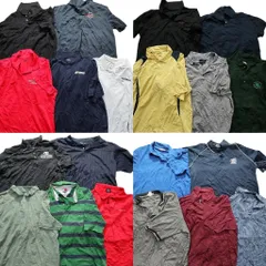 古着卸 まとめ売り ポロシャツ 20枚セット (メンズ XL ) バナナリパブリック トミーヒルフィガー 90s ボーダー 中古 古着 MY6963