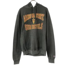 チャンピオン プリント 長袖 スウェットパーカー L グレー Champion メンズ