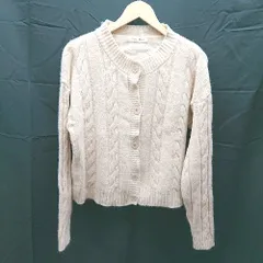 ◇ HALEY PESCA ヘーリーペスカ クルーネック ニット生地 長袖 カーディガン サイズ表記なし オレンジ レディース E  【1303290008725】