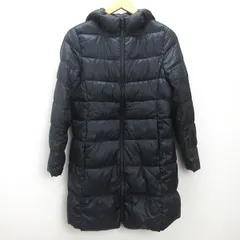 C■ユニクロ/UNIQLO ウルトラライトダウンジャケット ロングコート【L】黒/LADIES/w24【中古】■