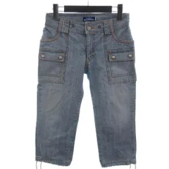 バーバリーブルーレーベル BURBERRY BLUE LABEL デニムパンツ クロップド 七分丈 ライトブルー 36 S位 ■ECT