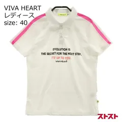 VIVA HEART ビバハート 半袖ポロシャツ ホワイト系 40 [240001971174]#