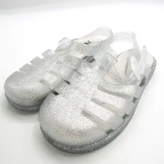 ザラ サンダル グルカサンダル ラバー バックストラップ クリア ラメ 靴 キッズ 女の子用 30サイズ シルバー ZARA 【中古】