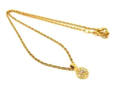 ■美品■ NINA RICCI ニナリッチ ラインストーン ネックレス ペンダント アクセサリー レディース ゴールド系 DE3363