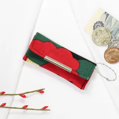 【tsu】小さなコインケース マルチミニケース 椿 和柄 受注生産 14日以内に発送