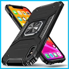 【特価商品】ケース iPhone X 用 ケース リング付き 耐衝撃 TPU 用 車載対応ホルダー対応 スマホケース PC スタンド機能 薄型 軽量 iPhone アイフォンXs用 カバー カメラ保護 衝撃吸収 指紋防止 黄変防止 Xs 一体型 四隅滑り止め