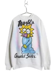 【お得なクーポン配布中!】 エアブラシ 90s USA製 シンプソンズ イラスト スウェット メンズ L / オールド キャラクター トレーナー アート グラフィック ハンドメイド