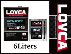 送料無料LOVCA EUROSPORT 5W-40/6L 日本製100%化学合成