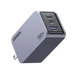 【 新品 未開封 】 UGREEN Nexode Pro 急速充電器 100W GaN 2C1A 3ポート USB-C to USB-Cケーブル付き 25873 グレー UGR-OT-000010 未使用 送料無料