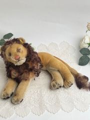 送料無料★シュタイフ★Leo Lion 22cm オールID's完品★(初期№タグ付き)レオライオン/寛ぎポーズのライオン★Steiff