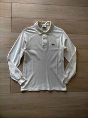 LACOSTE カシミヤ 長袖ポロシャツ アイボリー - メルカリ