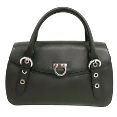 サルヴァトーレフェラガモ Salvatore Ferragamo ガンチーニ ハンドバッグ ショルダーバッグ 美品 ブラック