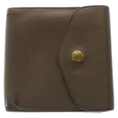 IL BISONTE (イル ビゾンテ) レザー二つ折り財布 ベージュ