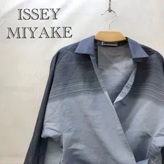 ISSEY MIYAKE イッセイミヤケ IM21FD501 カシュクール デザイントップス 変形シャツ ブルー サイズ2 レディースのサムネイル