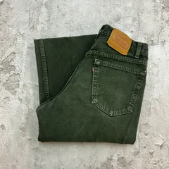 レアカラー　90s　USA製　555　ボトムス　デニムパンツ　ジーンズ　ジーパン　Levi's　リーバイス　古着　ダークグリーン　W32 L35