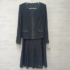 [K&S]ケイアンドエス フォーマルセットアップ ノーカラージャケット スカート セット レディース タグ付き サイズ9 M ブラック（い-351，ヌ）