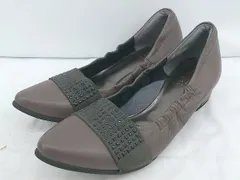 ◇ FIZZ REEN フィズリーン パンプス シューズ サイズ23cm ブラウン系 グレー系 レディース E  【1305300010414】