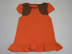 ラルフローレン ralph lauren アウトレット 子供服 女の子 90cm ベビー服 半袖 ワンピース オレンジ 春 夏 ★3 ガールズ 女児 キッズ ベビー 【中古】 ユーズド リサイクル こども