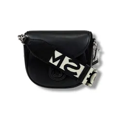 マークジェイコブス レザーカバードJマーク ロゴ金具　サドルバッグ MARC JACOBS ショルダーバッグ　ブラック　黒