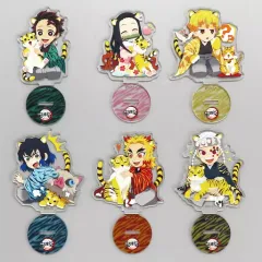 【中古】アクリルスタンド・アクリルパネル 全6種セット 「鬼滅の刃 鬼滅祭 ～アニメ参周年記念祭～ 寅年 みにきゃら ランダムアクリルスタンド」