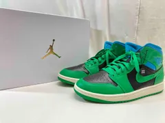 NIKE ナイキ WMNS AIR JORDAN 1 MID BQ6472-033 スニーカー BLACK LUCKYGREEN 27.5cm