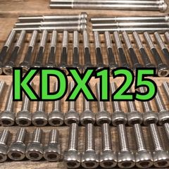 ステンレス製 KDX125 DX125A 左右エンジンカバーボルト 合計34本