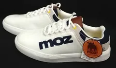 moz モズ サイドロゴコートスニーカー ホワイト 25.0㎝ □□