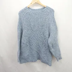 ◇ ⊇ LEPSIM レプシィム 無地 長袖 ニットセーター サイズF ライトブルー系 レディース E  【1507030007713】