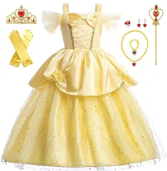 美女と野獣 ベル 子供 ドレス コスチューム 豪華８点セット 100～140cm