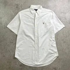 90年代 Ralph Lauren ラルフローレン CLASSIC FIT 半袖オックスフォードシャツ メンズM 